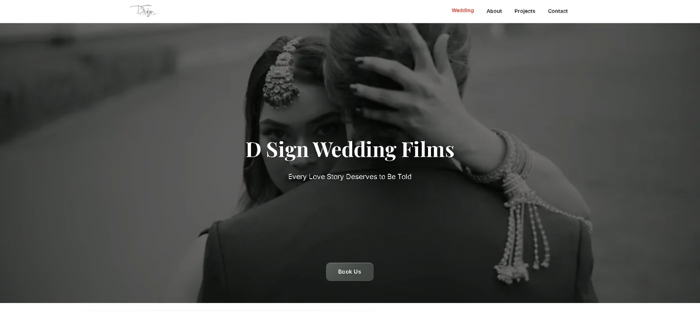Dsign Productions website interface